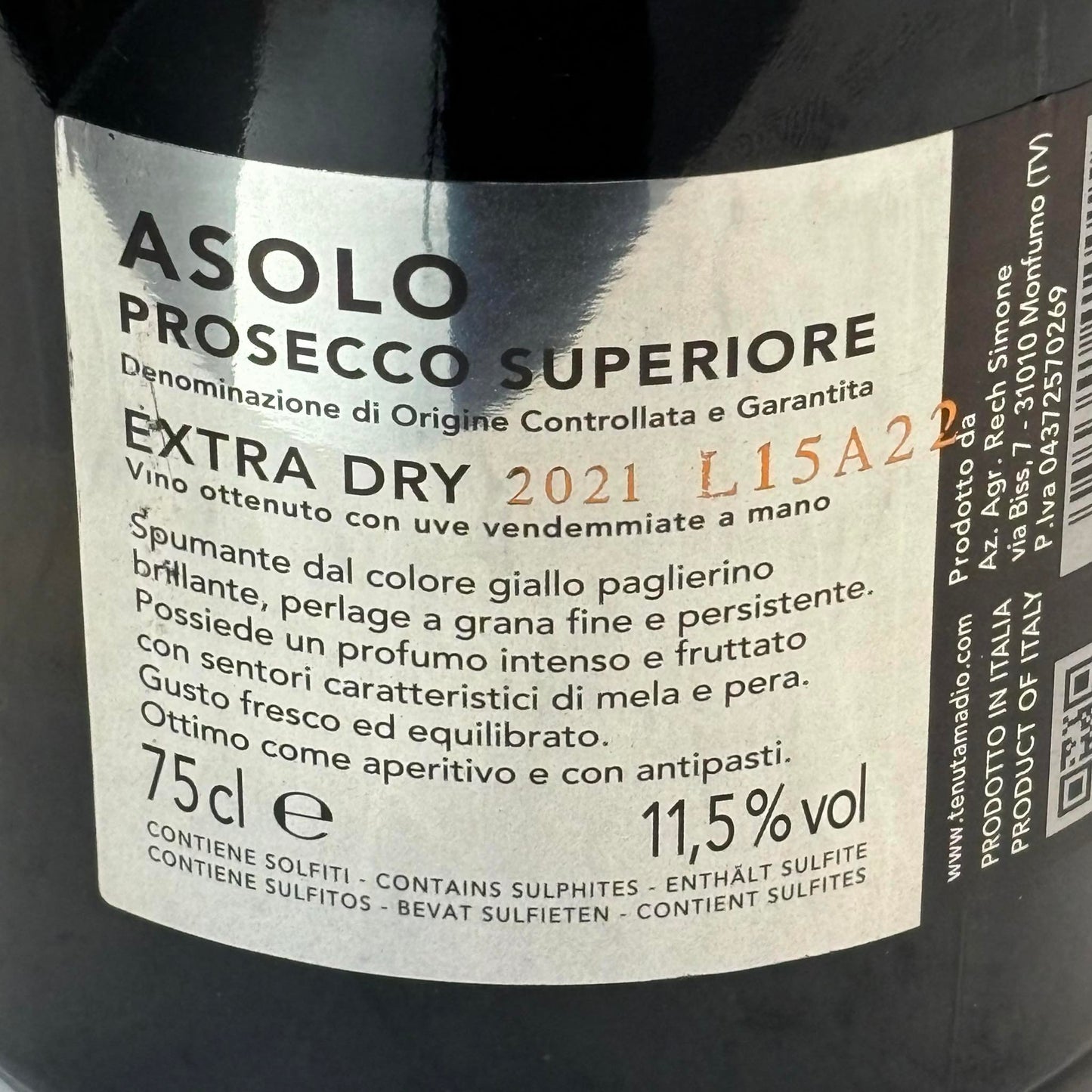 ASOLO PROSECCO SUPERIORE EXTRA DRY 氣泡酒