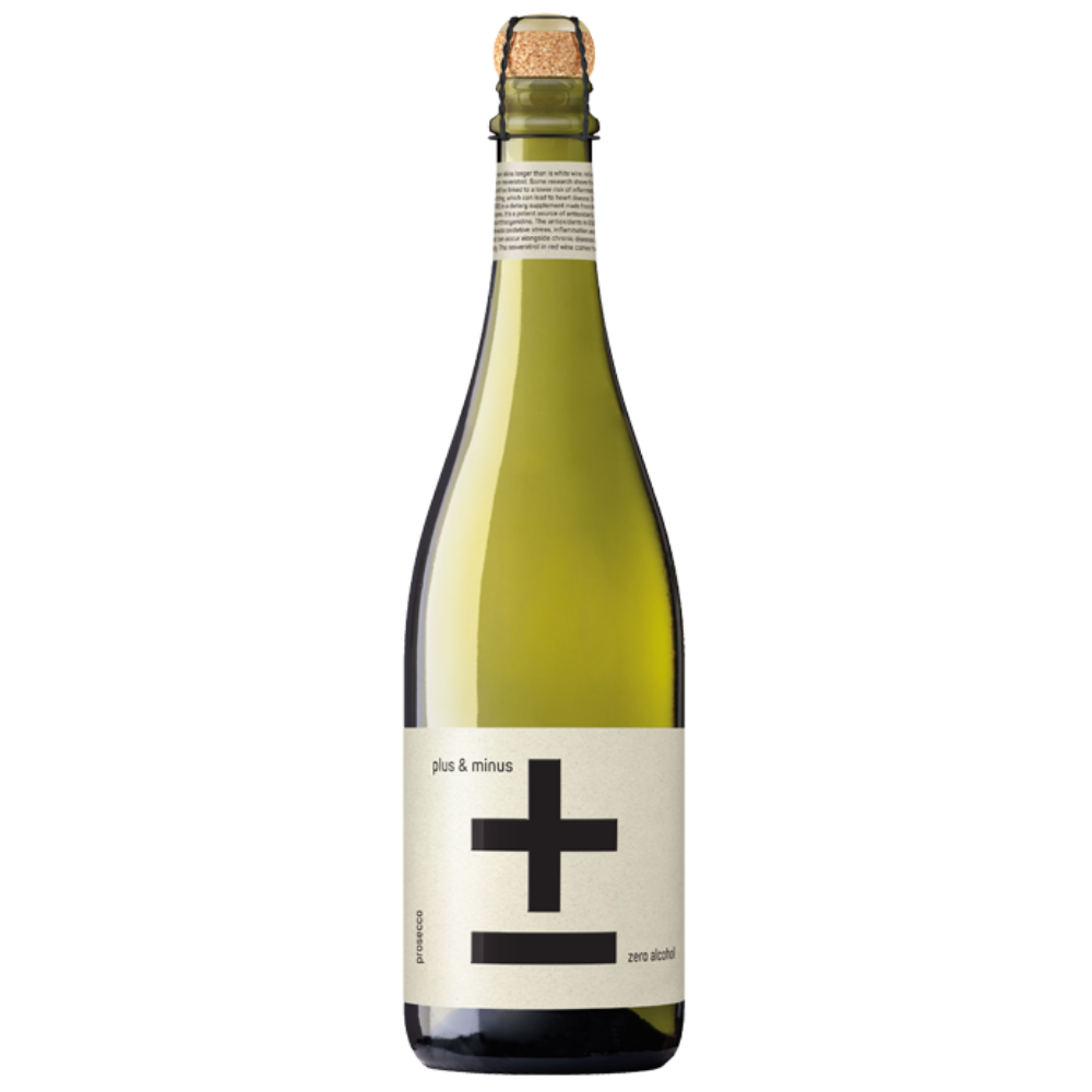 Plus & Minus 加減喝 氣泡白葡萄風味飲 無酒精氣泡葡萄酒 Plus & Minus Zero Alcohol Prosecco NV