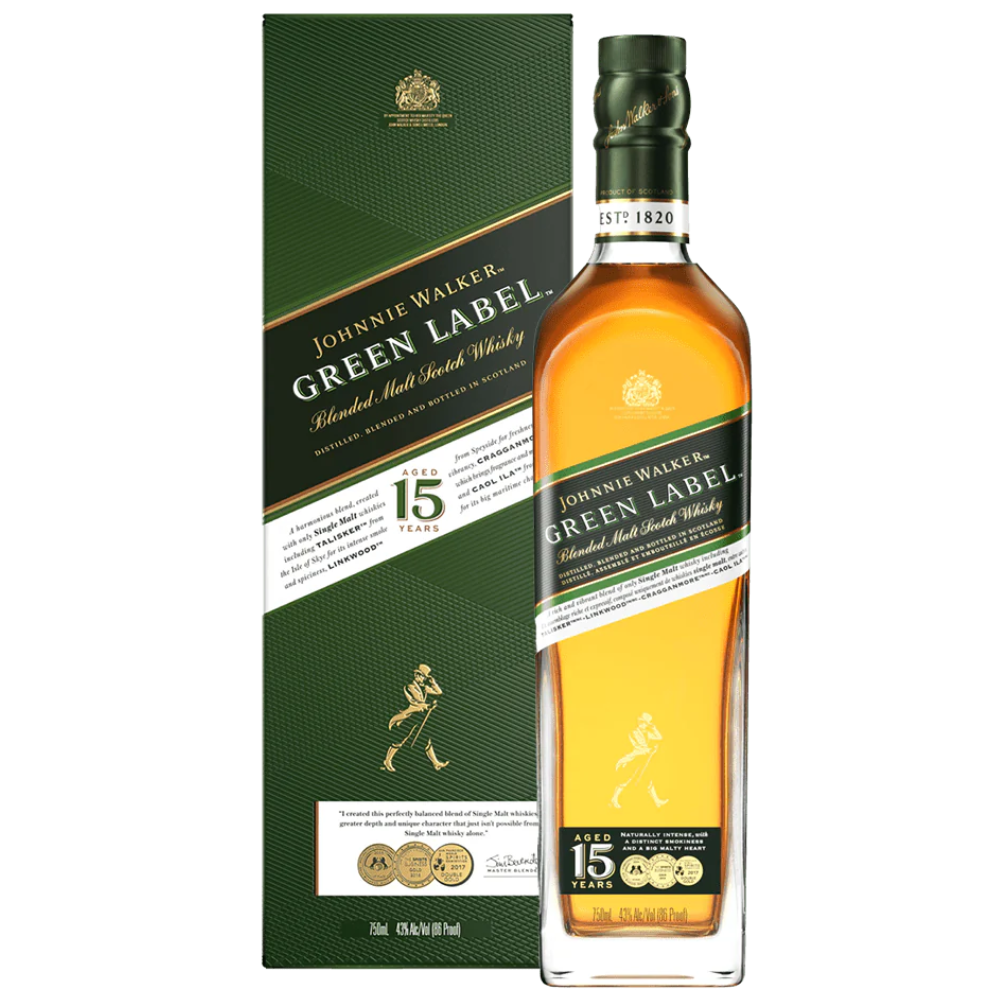 約翰走路 綠牌15年 Johnnie Walker Green Label 15Y (1L)